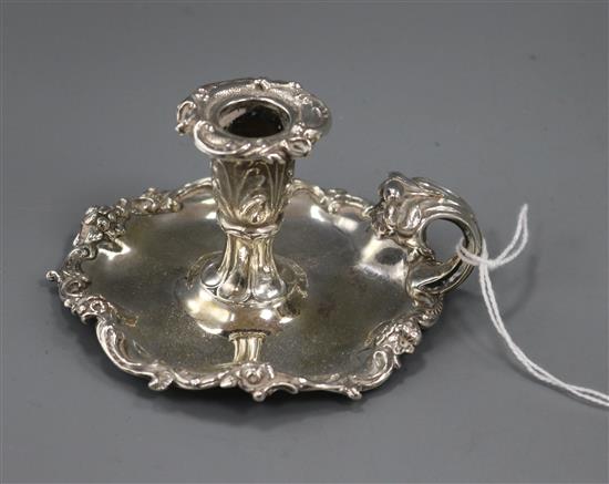 A Victorian silver chamberstick by Edward, John & William Barnard, London, 1847, 88mm.